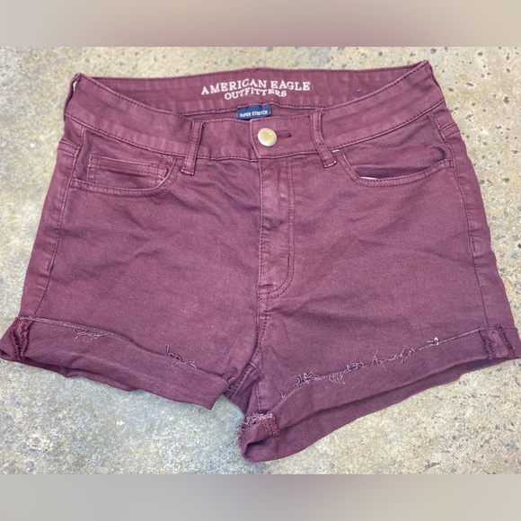 Pants - American Eagle Burgundy high rise shorts‎